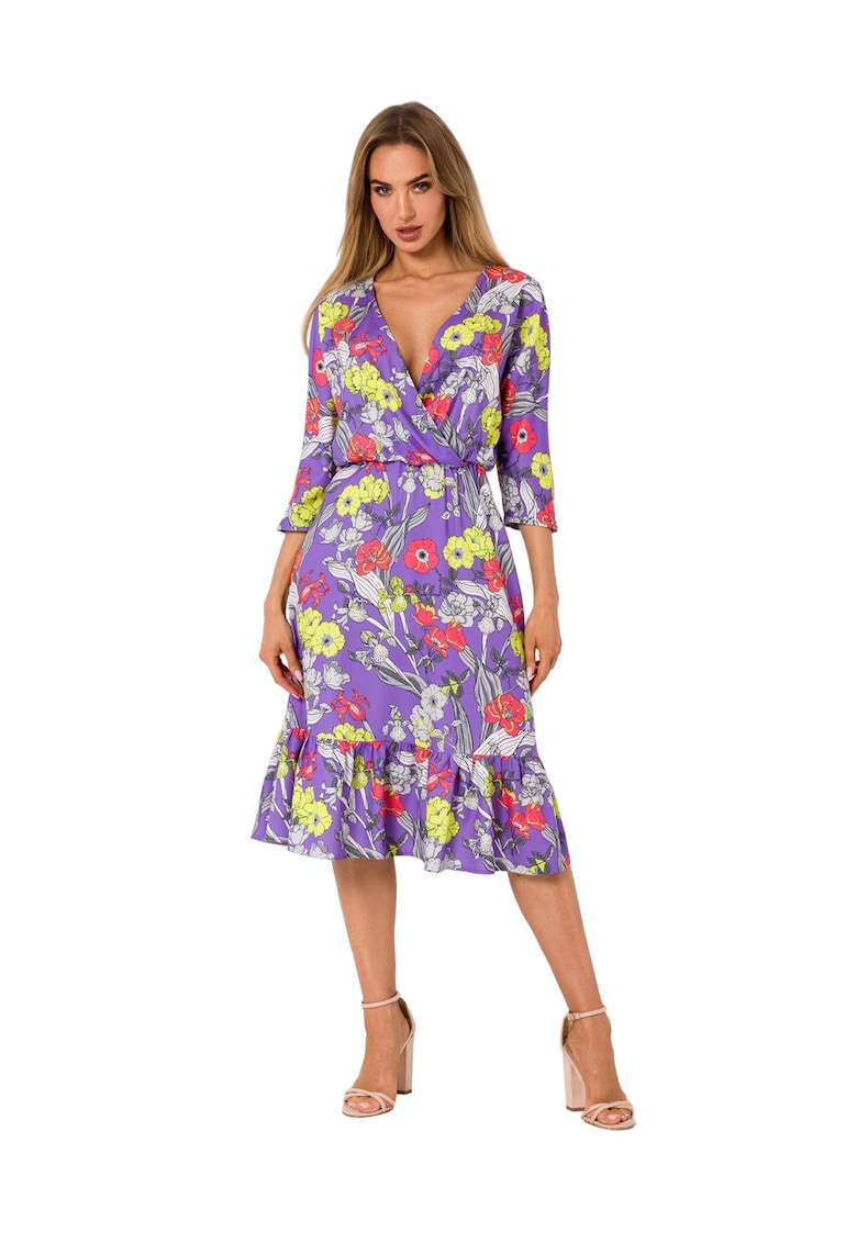 Полиестерна рокля - M - многоцветна - Многоцветен MOE