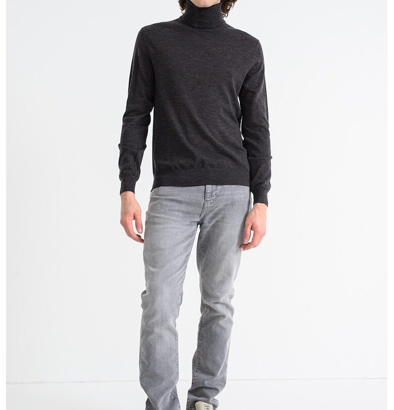 Поло от необработена вълна - Кафяв меланж ARMANI EXCHANGE