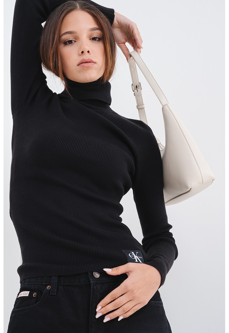 Поло с лого - Черен CALVIN KLEIN JEANS