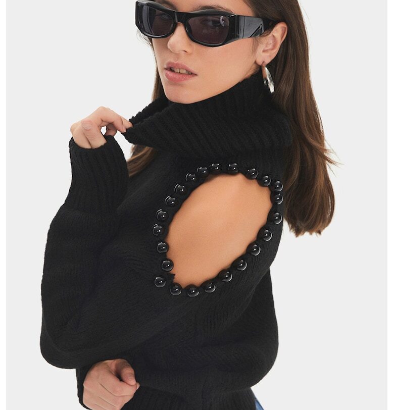 Поло с мъниста - Черен June