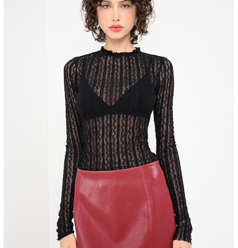 Полупрозрачна блуза Iside - Черен/Прозрачен MaxCo