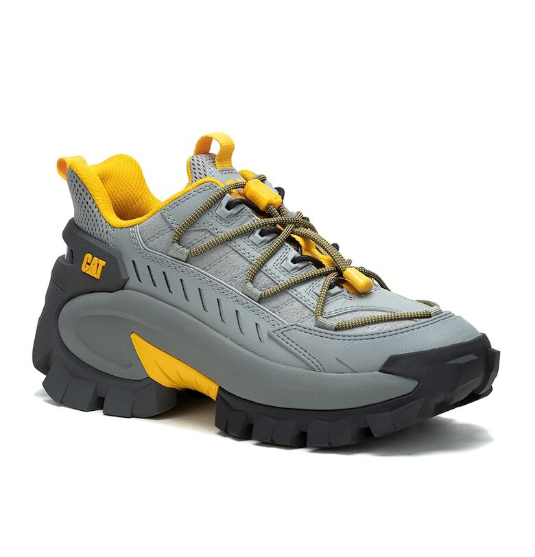 Полускосени велурени спортни обувки - Жълт/Пепеляво сиво CAT
