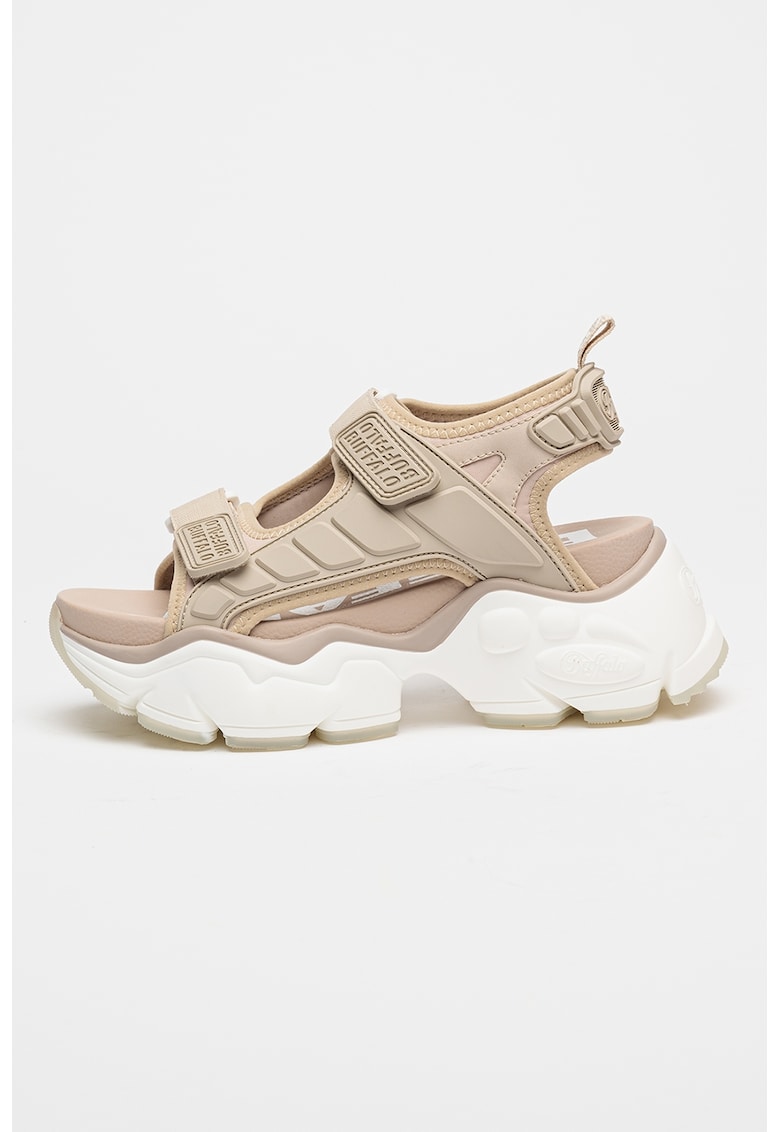 Полускосени сандали с велкро - Светло бежово Buffalo