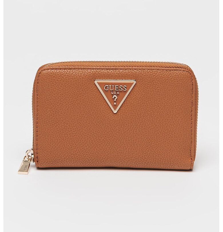 Портмоне Laurel от еко кожа с цип и лого GUESS