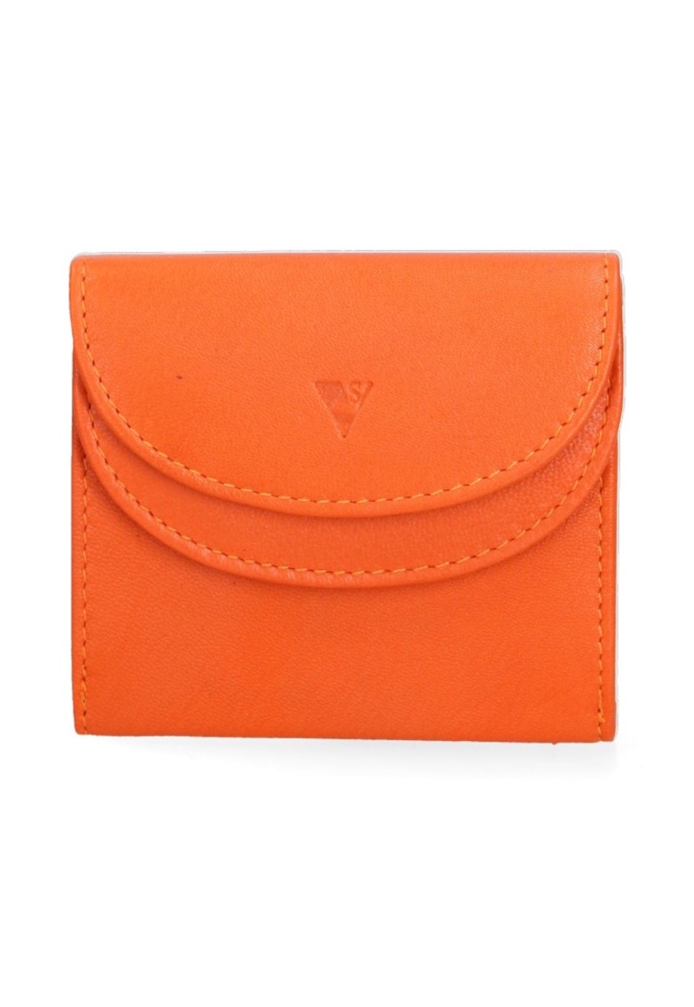 Портмоне от еко кожа с външен джоб - Оранжев Sergio Valentini