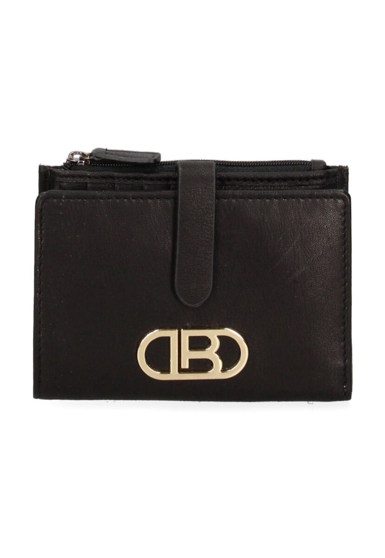 Портмоне от еко кожа с метално лого - Черен Laura Biagiotti