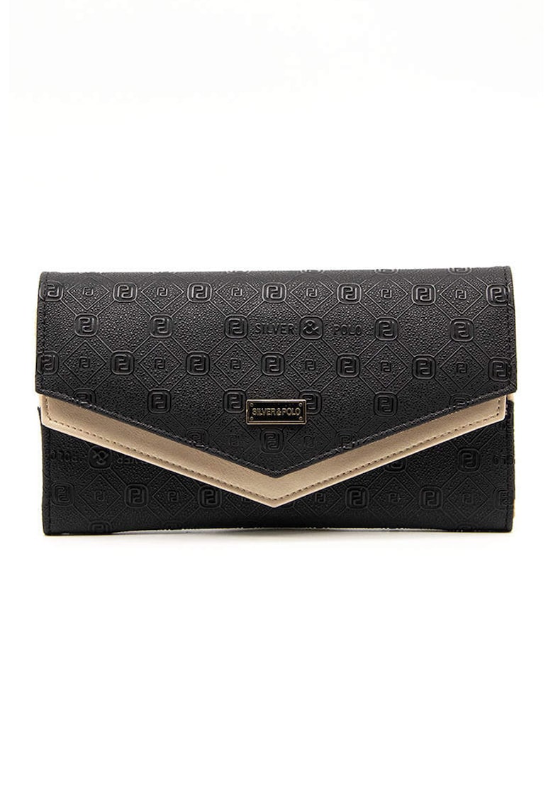 Портмоне от еко кожа с монограм - Черен SilverPolo