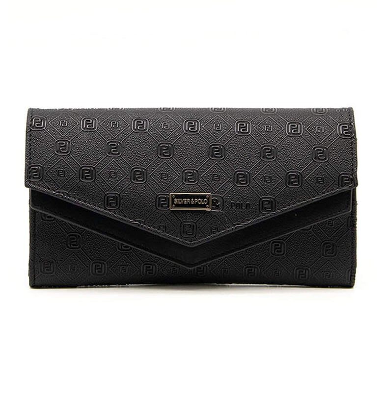 Портмоне от еко кожа с монограм - Черен SilverPolo