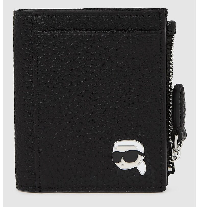 Портмоне от еко кожа с релеф - Черен Karl Lagerfeld