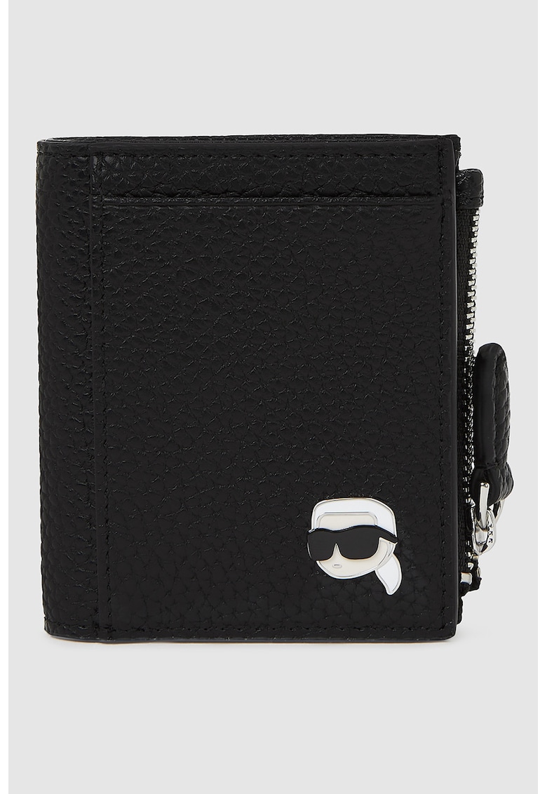Портмоне от еко кожа с релеф - Черен Karl Lagerfeld