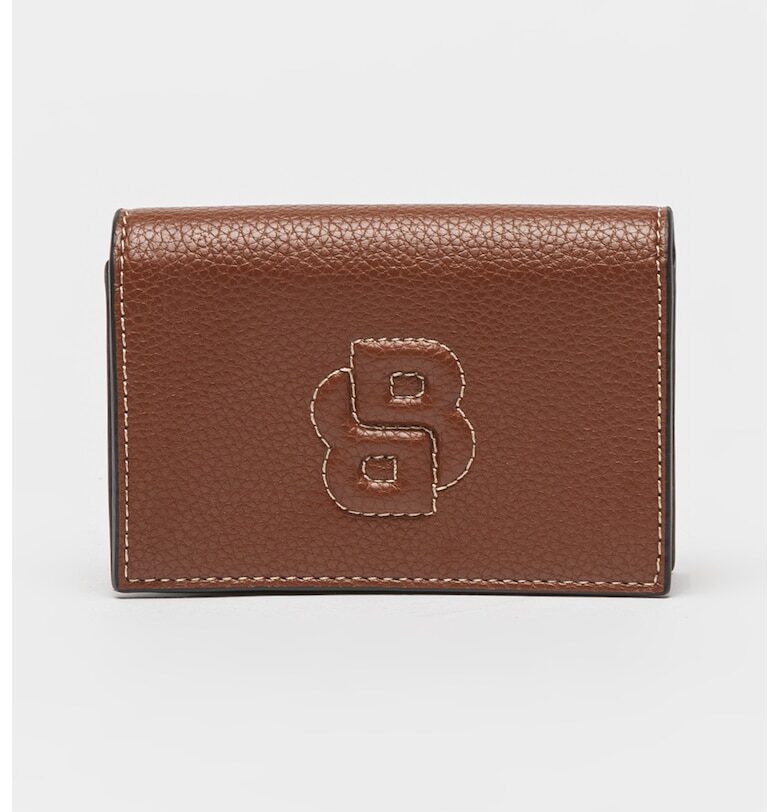 Портмоне от еко кожа с релефно лого - Карамел BOSS