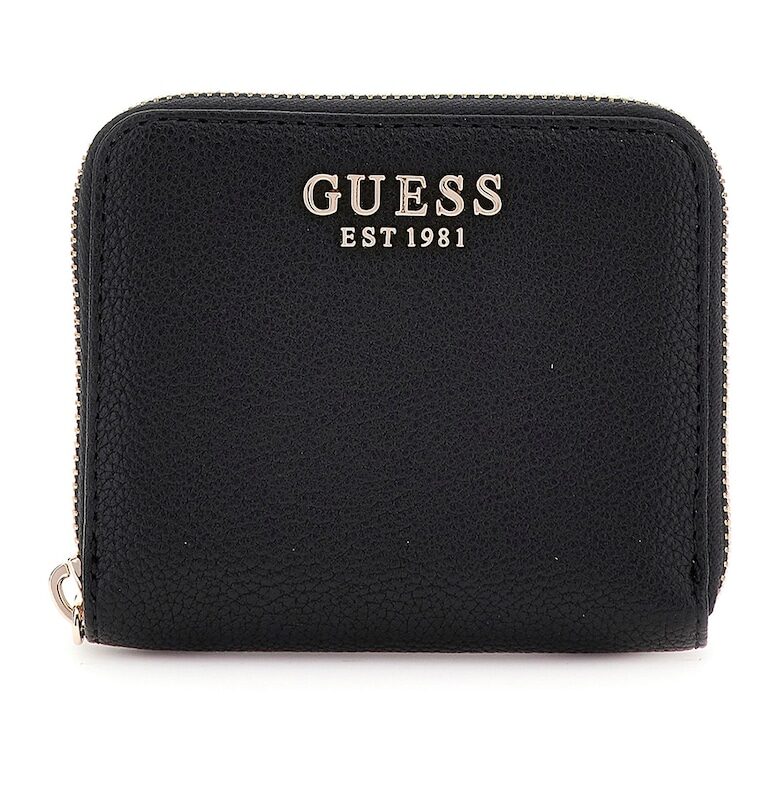 Портфейл Laurel II от еко кожа с цип - Черен GUESS
