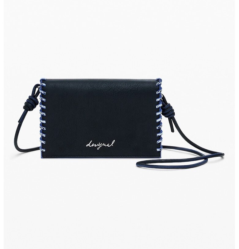 Портфейл от еко кожа с лого - Бял/Черен DESIGUAL