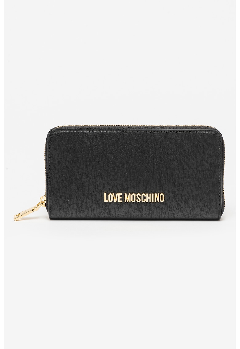 Портфейл от еко кожа с лого - Черен Love Moschino