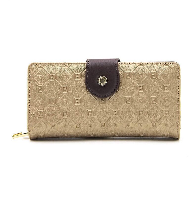 Портфейл от еко кожа с монограм - Бронз SilverPolo