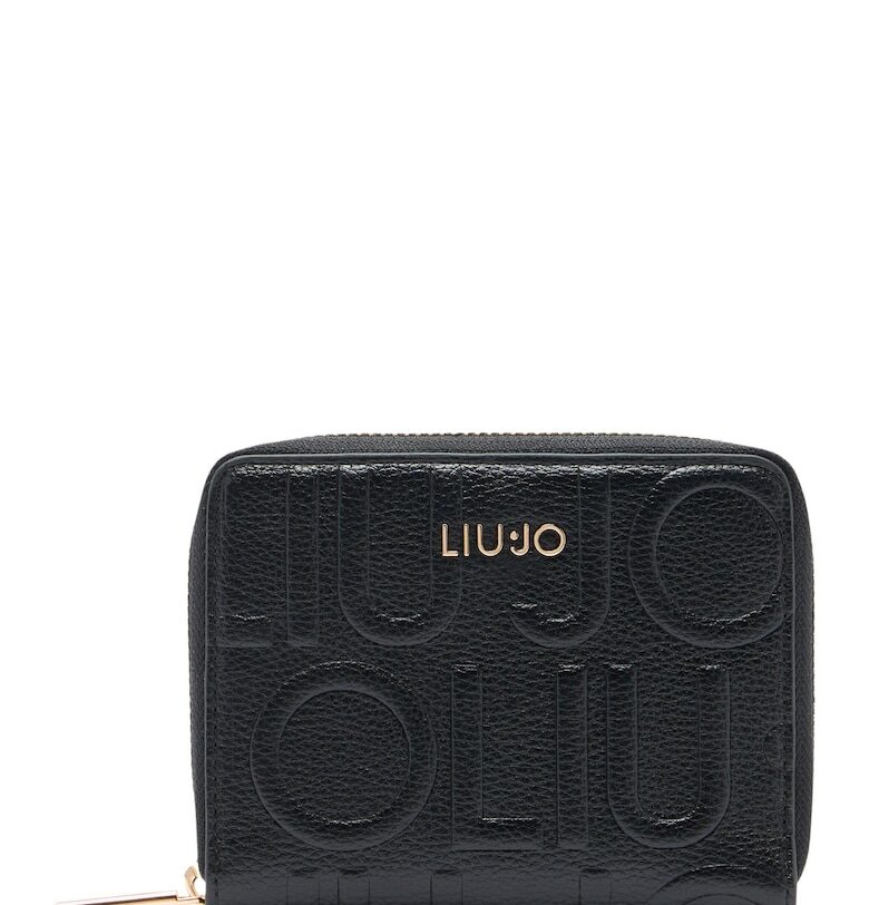 Портфейл от еко кожа с релефно лого - Черен Liu Jo