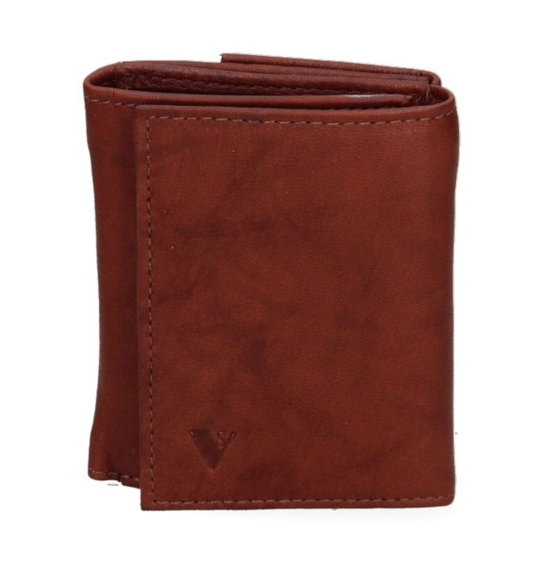 Портфейл от еко кожа с тройно прегъване - Сиво-кафяв Sergio Valentini