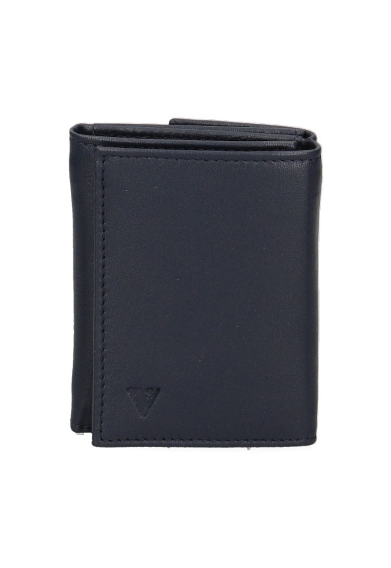 Портфейл от еко кожа с тройно прегъване - Син Sergio Valentini