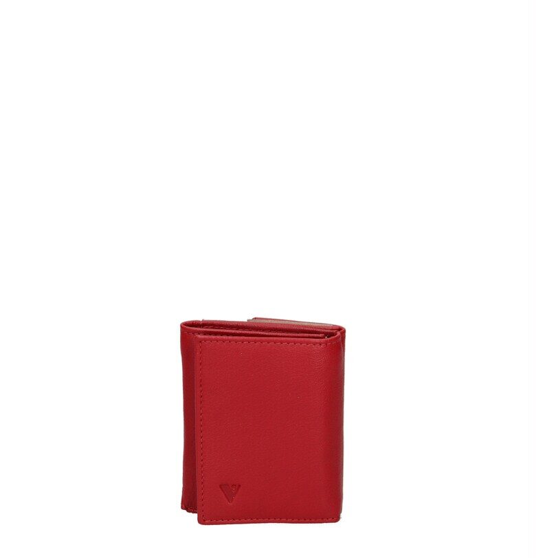 Портфейл от еко кожа с тройно прегъване - Червен Sergio Valentini