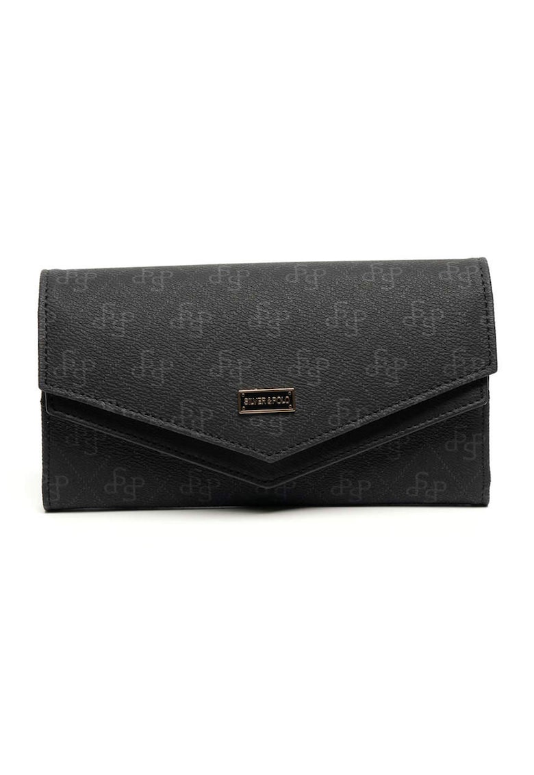 Портфейл от еко кожа с шарка - Черен SilverPolo