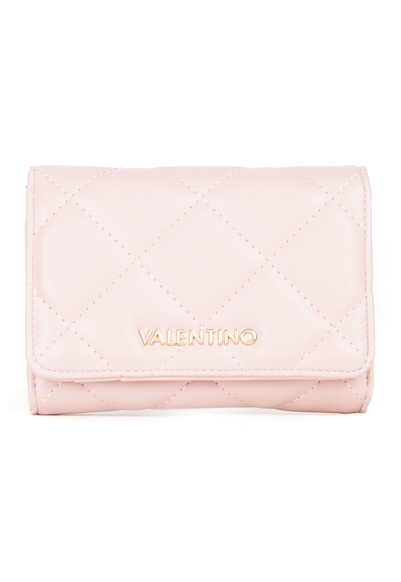 Портфейл с лого и тройно прегъване - Пастелнорозов Valentino Bags