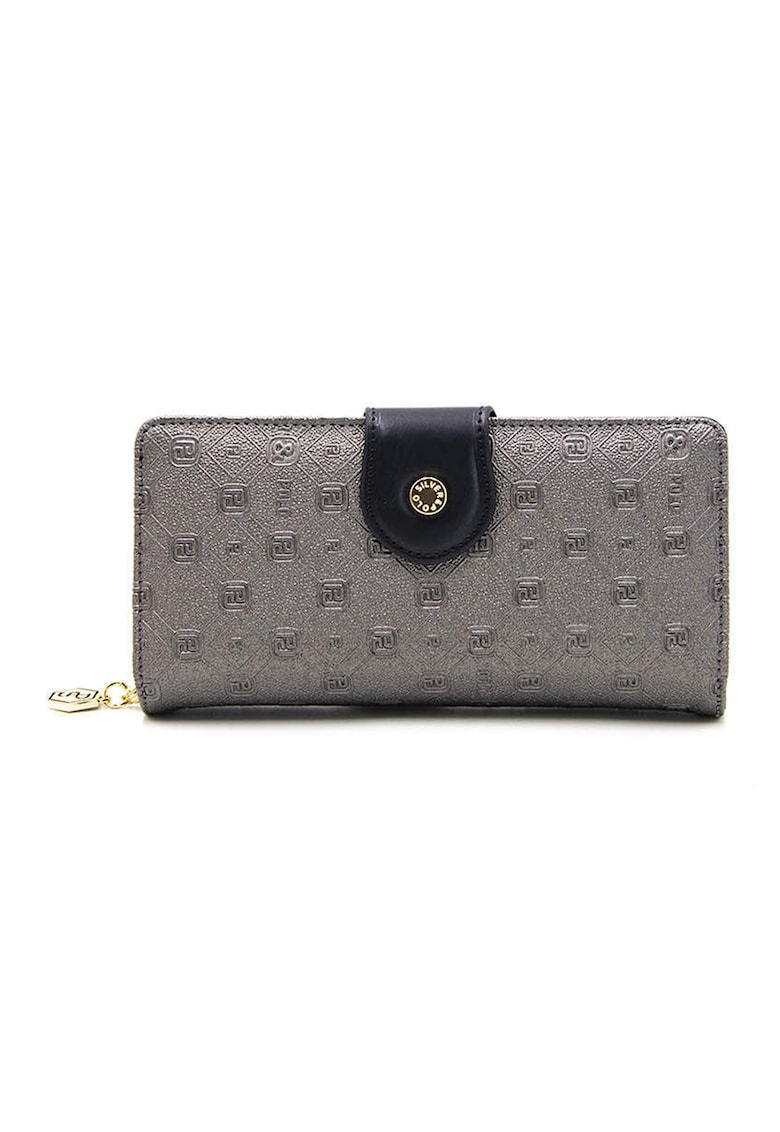 Портфейл с релефна шарка - Светло сив SilverPolo