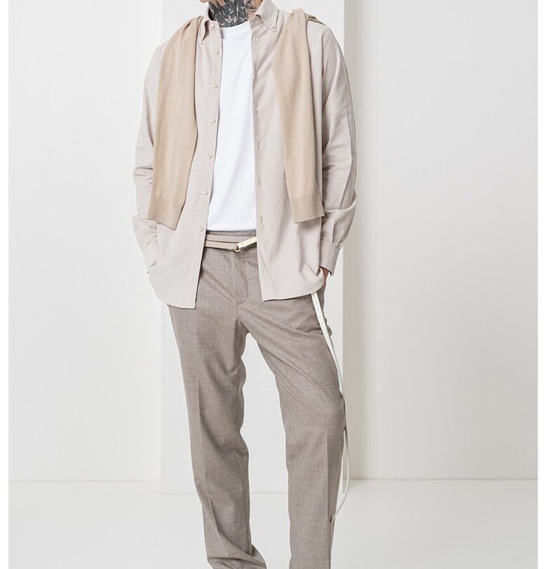 Прав официален панталон с вълна - Бежов Pal Zileri