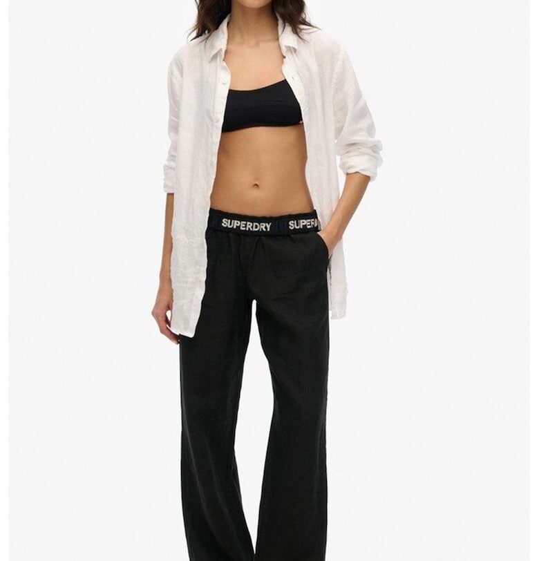 Прав панталон с лого - Черен Superdry  Co
