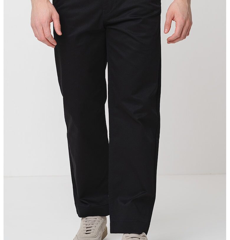 Прав панталон със средна талия - Черен BOSS