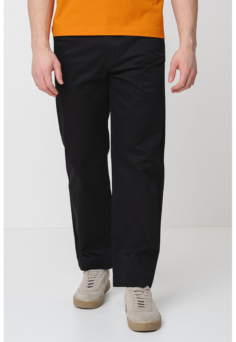 Прав панталон със средна талия - Черен BOSS