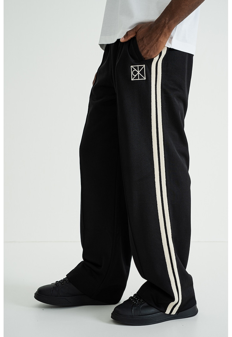 Прав спортен панталон - Слонова кост/Черен CALVIN KLEIN