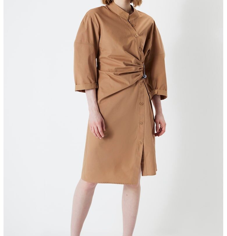 Права памучна рокля - Карамел Ipekyol