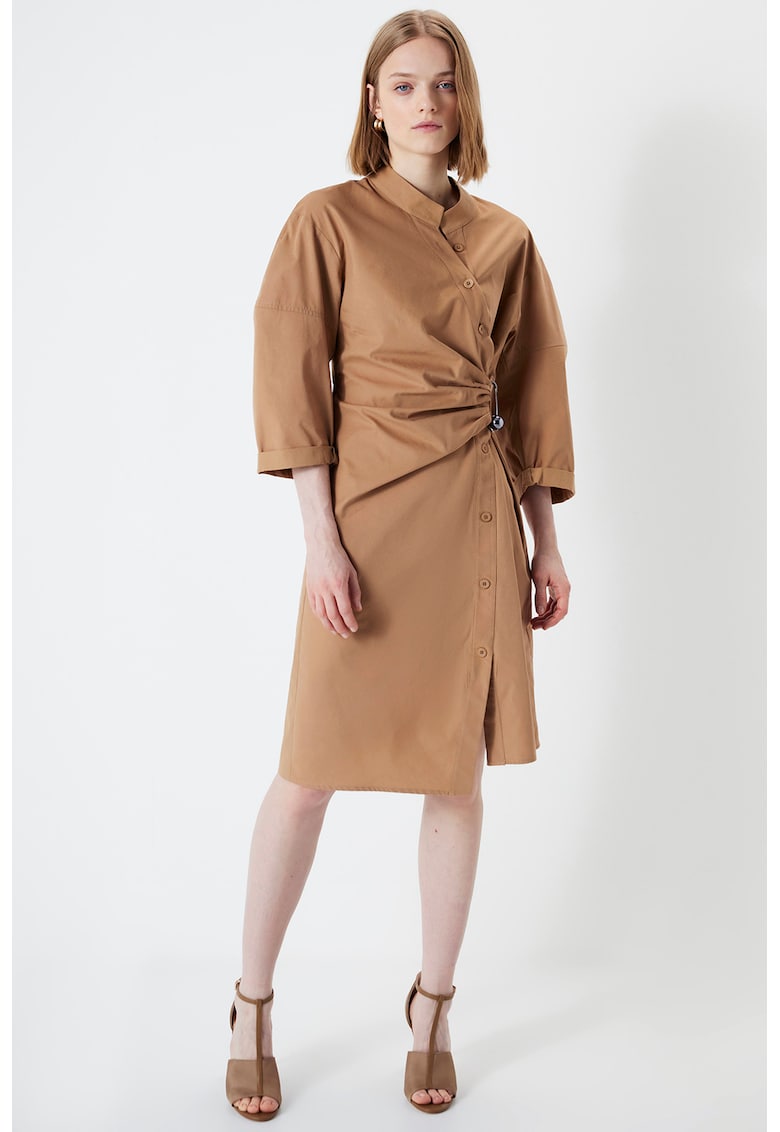 Права памучна рокля - Карамел Ipekyol