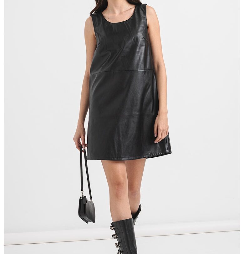 Права рокля Videde с овално деколте - Черен Vila