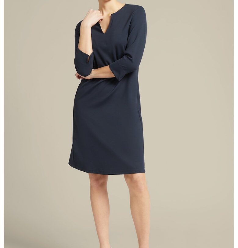 Права рокля с джобове - Ултрамарин синьо ELENA MIRO