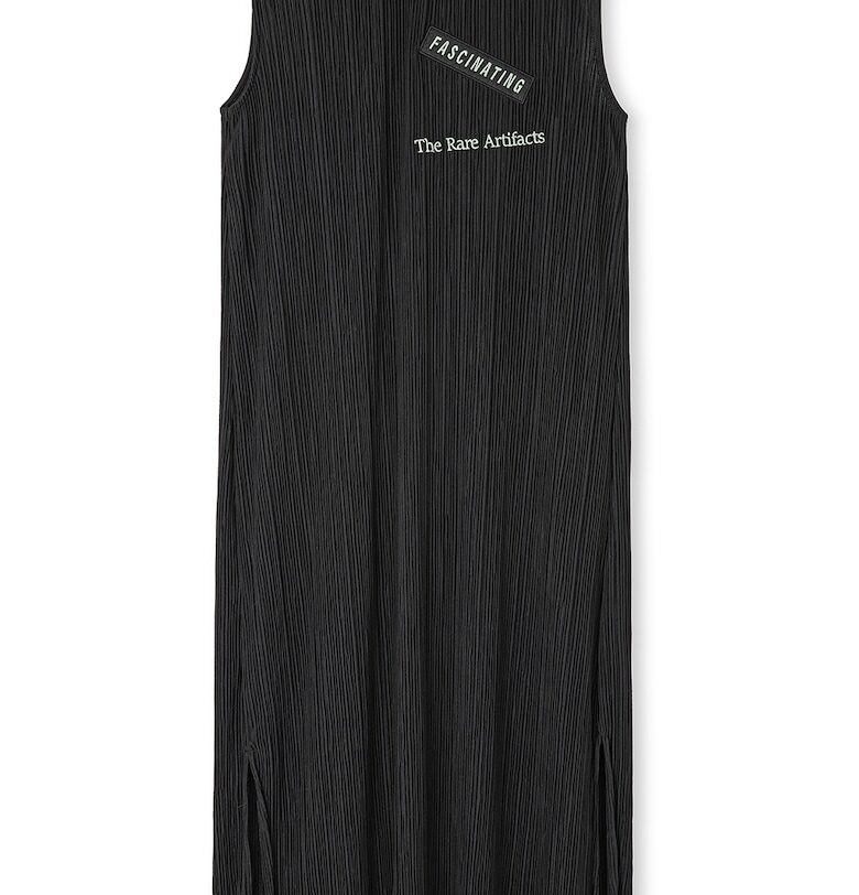 Права рокля с надпис - Черен TWIST