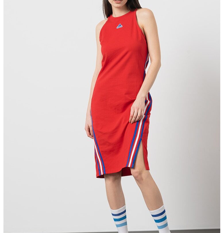 Права рокля с цепка встрани - Червен/Бял/Тъмносин adidas Sportswear