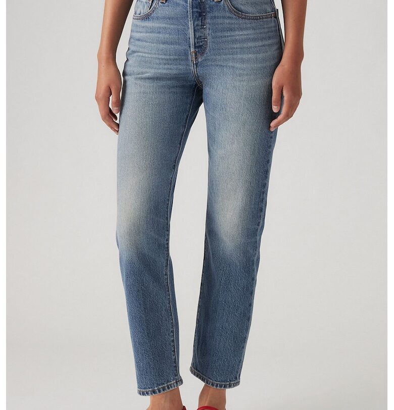 Прави дънки 501® над глезена - Син меланж Levis