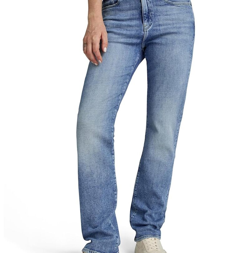 Прави дънки Strace със средновисока талия - Син G-STAR