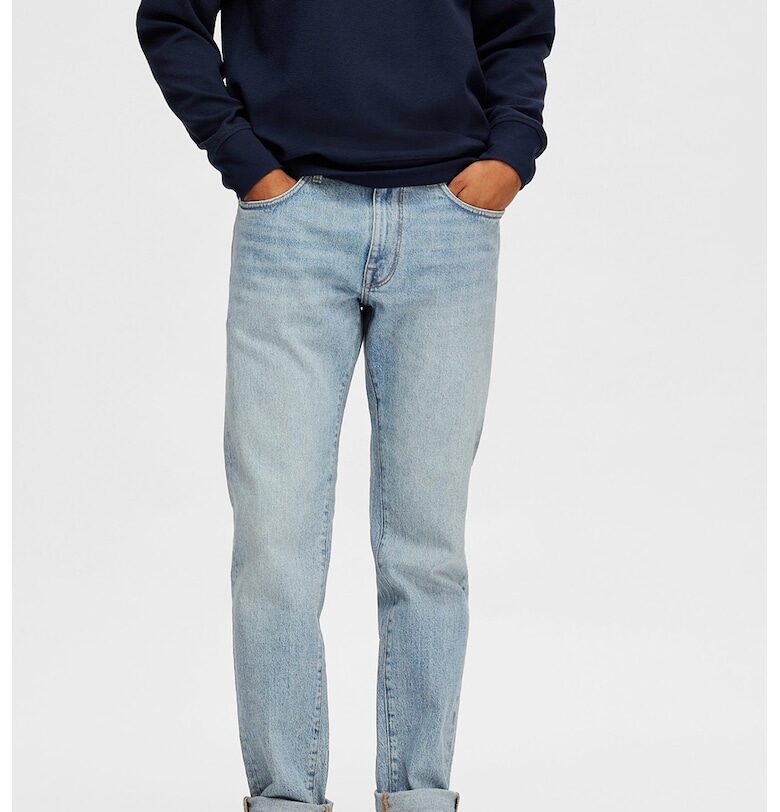 Прави дънки с 5 джоба - Светлосин Selected Homme