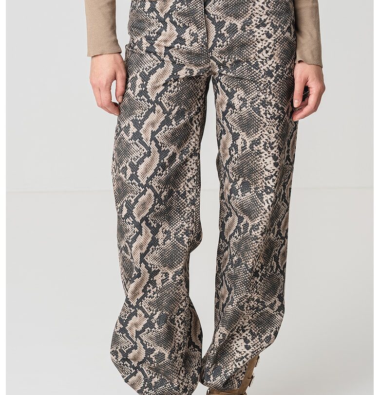 Прави дънки с висока талия - Бледозелен/Бледожълт MaxCo