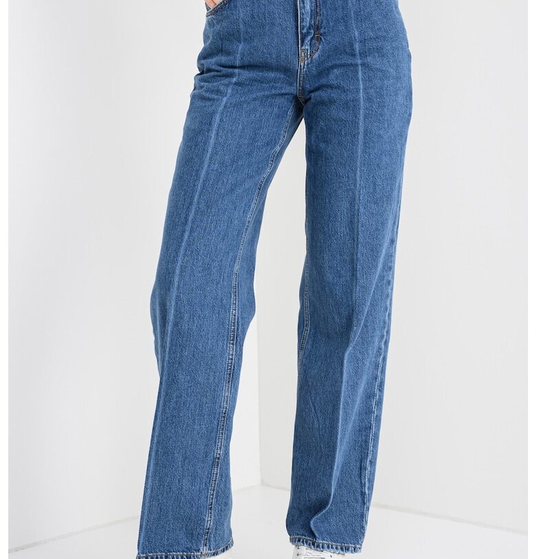 Прави дънки с лиосел с висока талия - Петролно синьо HUGO