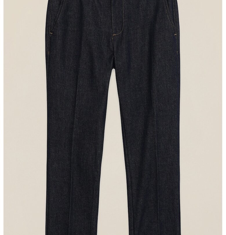 Прави дънки с лицев ръб - Избеляло черно Oltre