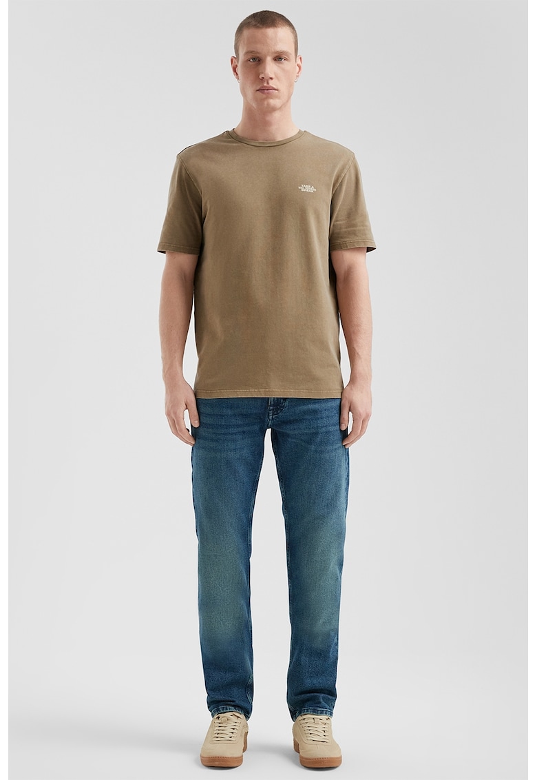 Прави дънки с миди талия - Прашно синьо QS