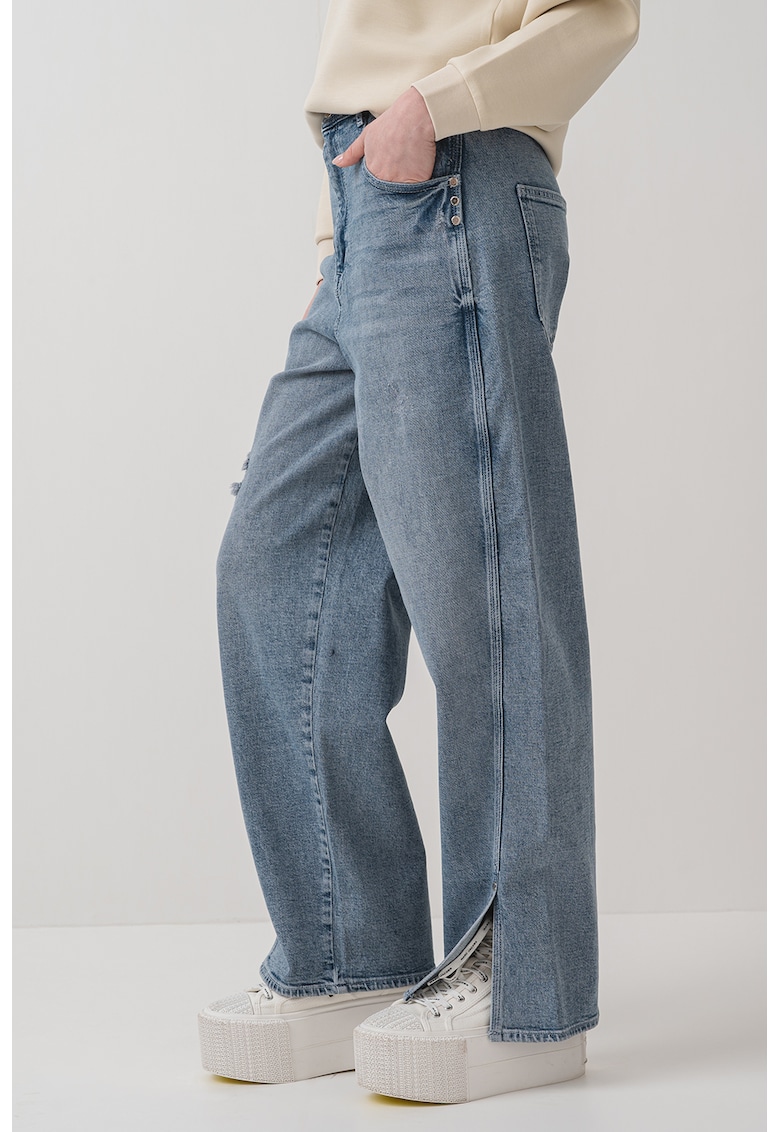 Прави дънки с цепки с цип - Светлосин ARMANI EXCHANGE