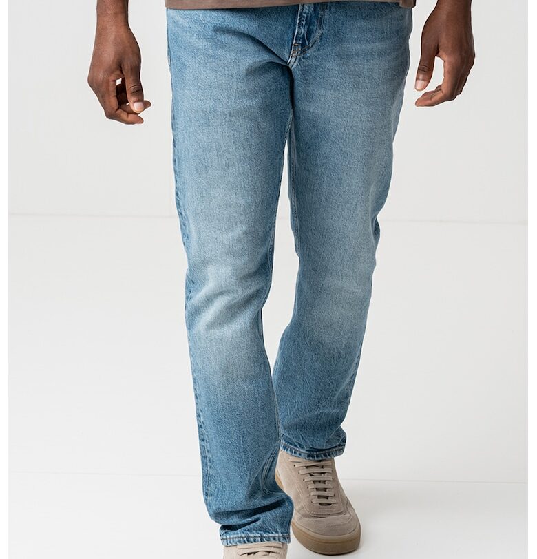 Прави дънки със захабен ефект CALVIN KLEIN JEANS