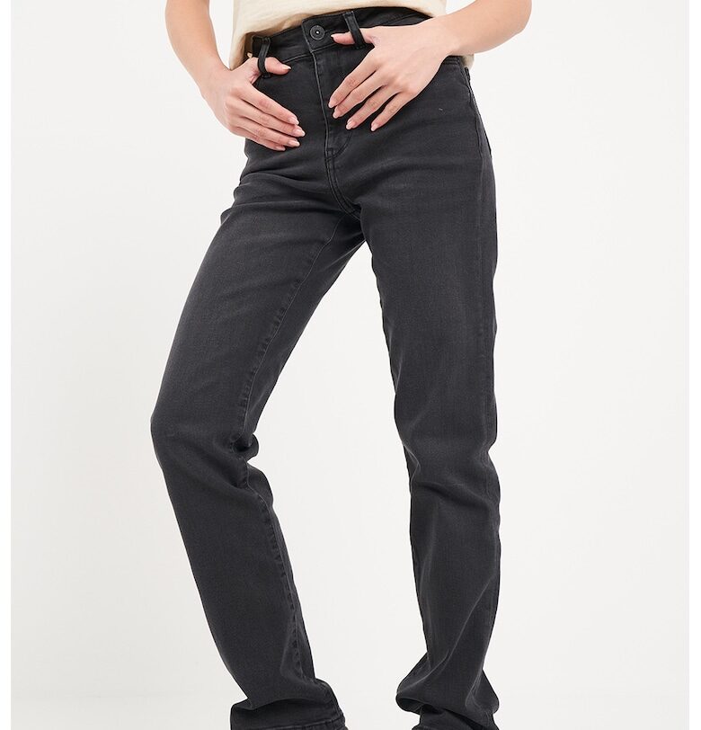 Прави дънки със средна талия - Антрацитно сиво Lee Cooper