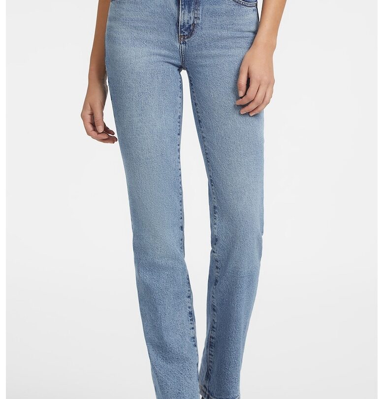 Прави дънки със средна талия - Светлосин GUESS JEANS