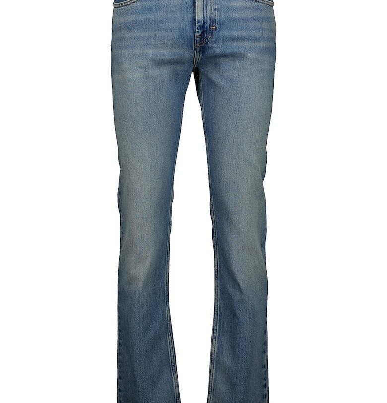 Прави дънки със средна талия - Светлосин Karl Lagerfeld