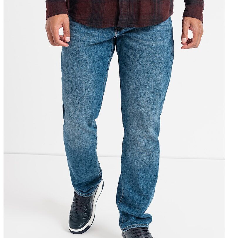 Прави дънки със средна талия - Син Lee